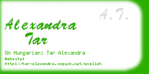 alexandra tar business card